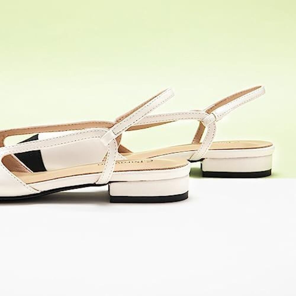 Caparros Women's Black and White Flats - Picture 3 of 7